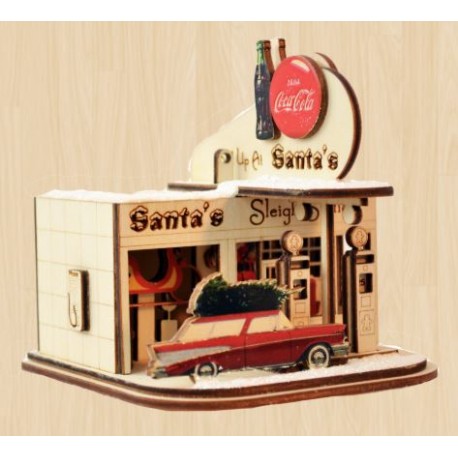 Ginger Cottage - Coca-Cola Santa's Sleigh Gas Station