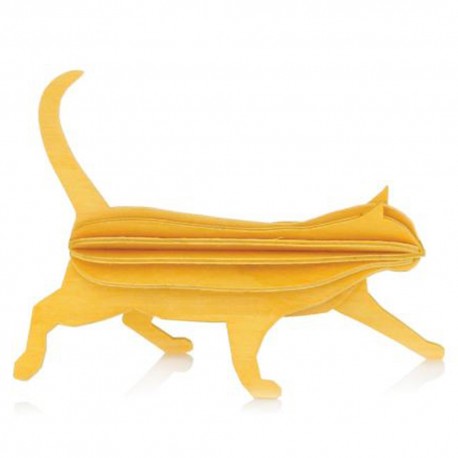 Wooden 3D Puzzle - Yellow Cat