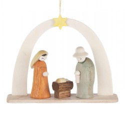 Nativity Arch Wooden Ornament Made in Germany