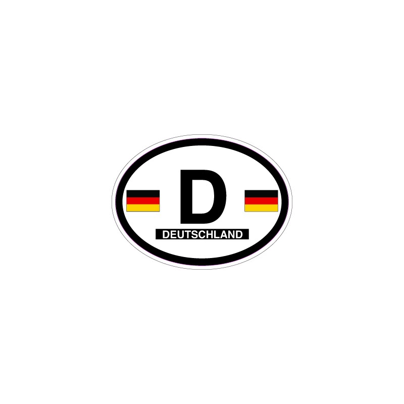 Oval Reflective Decal Germany