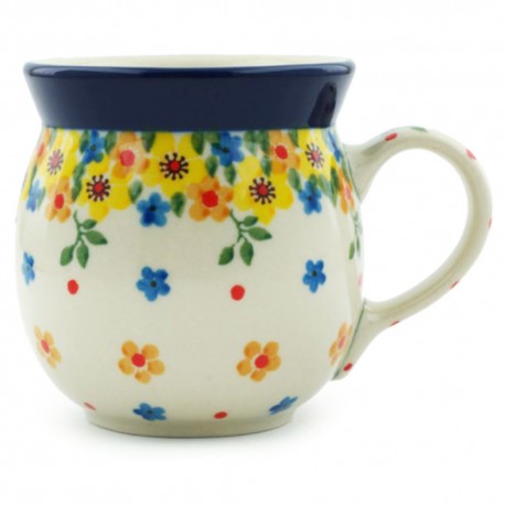 Polish Pottery Bubble Mug - 8 oz - Buttercup