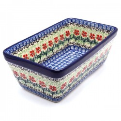 Polish Pottery Loaf Baker - 8" - Maraschino