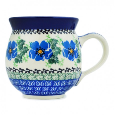 Polish Pottery Bubble Mug - 12 oz - Morning Glory