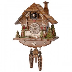 Engstler Quartz Cuckoo Clock with Deer and Trees