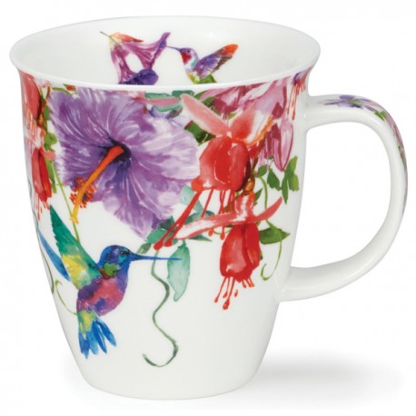 Fine Bone China Mug - Hummingbirds Purple