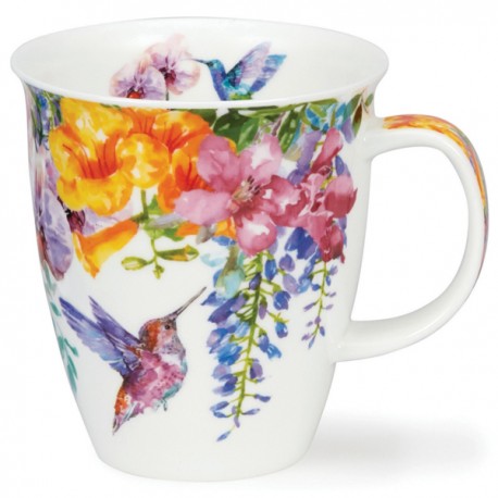 Fine Bone China Mug - Hummingbirds Yellow