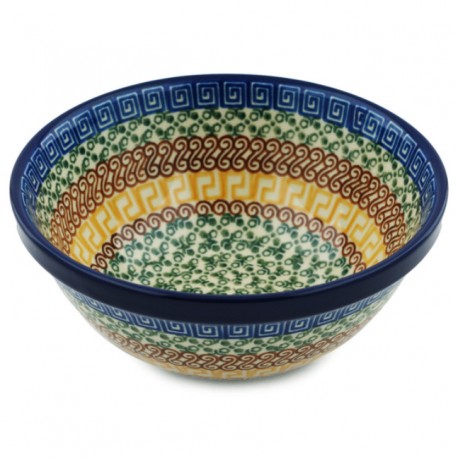 Polish Pottery Bowl - 6.5" - Autumn