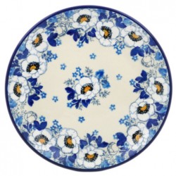 Polish Pottery Plate - 6" - Snow Poppy