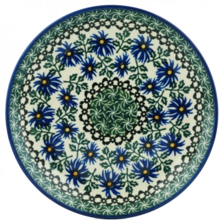 Polish Pottery Dessert Plate 8" Chicory