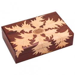 Polish Wooden Box - Carved Thistle