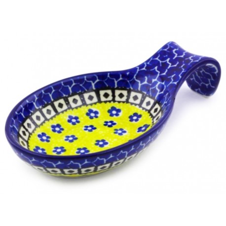 Polish Pottery Spoon Rest - 7" - Sunburst