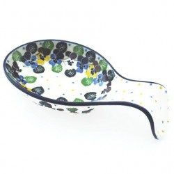 Spoon Rest - 7" - Colorful Pansies