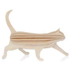 Wooden 3D Puzzle - Beige Cat