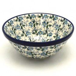 Polish Pottery Bowl - 5.5" - Forget-Me-Not