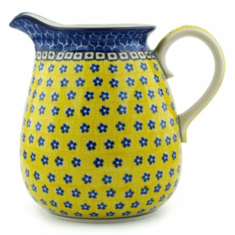 Polish Pottery Pitcher - 67 oz - Sunburst