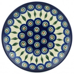 Polish Pottery Plate - 8" - Peacock