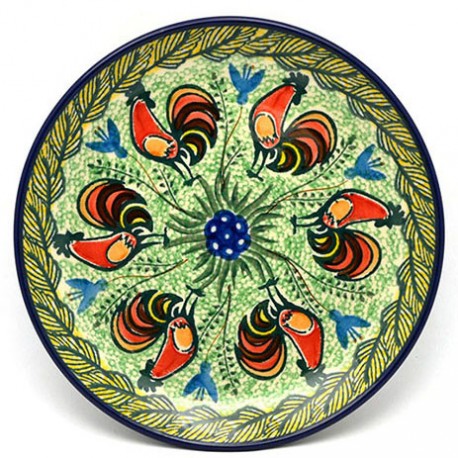 Polish Pottery Plate - 8" - Rooster - Unikat