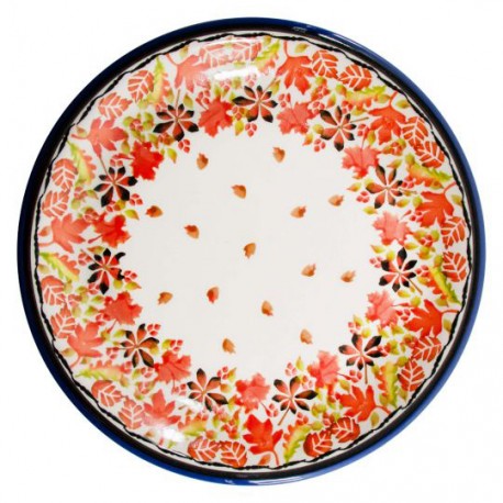 Polish Pottery Plate - 6" - Autumn Leaves