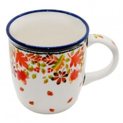 Polish Pottery Mug - 12 oz - Autumn Leaves