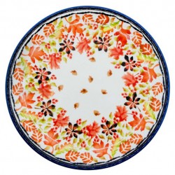 Polish Pottery Plate - 8" - Autumn Leaves