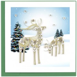 Quilling Card - Snowy Reindeer