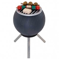 Grill with Veggies Incense Smoker Handmade in Germany