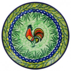 Polish Pottery Plate - 6" - Rooster - Unikat