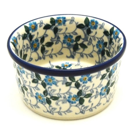 Polish Pottery Bowl - 4" - Forget-Me-Not