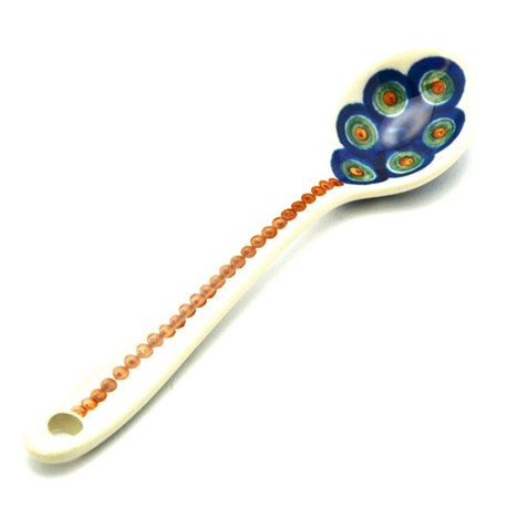 Polish Pottery Spoon - 5" - Peacock