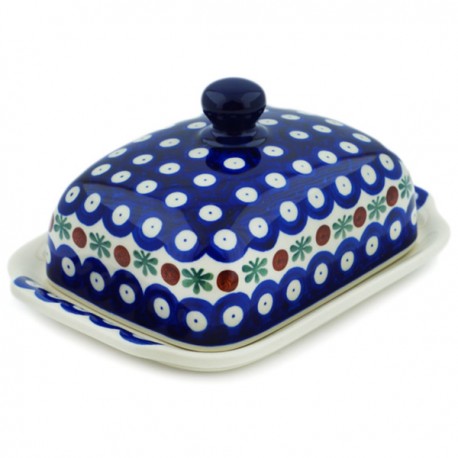 Polish Pottery Butter or Cheese Dish - Euro Style - Mosquito