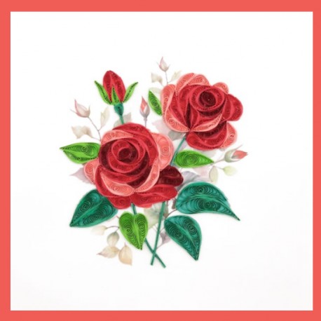 Quilling Card - Roses