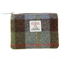 Harris Tweed Coin Purse - Blue and Green MacLeod Tartan